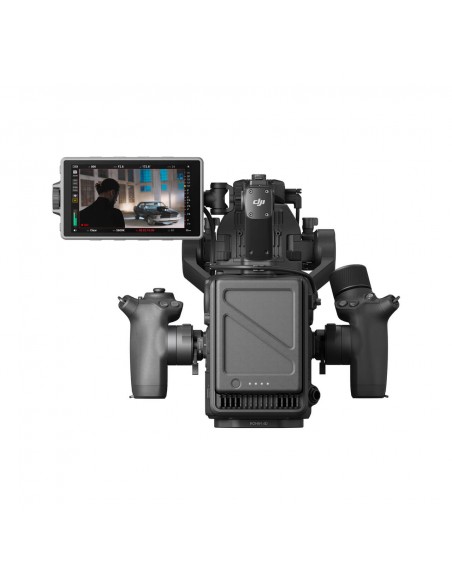 Cámara DJI Ronin 4D Kit - 6K Heliboss vista trasera a pantalla individual.