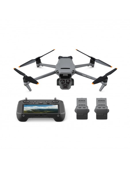 Drone DJI Mavic 3 Pro cine premium con control rémoto RC y batery charging hub.